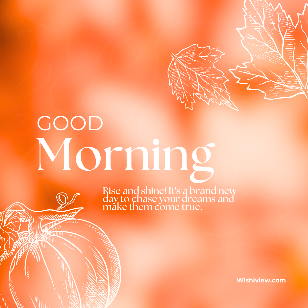 Rise and shine! It's a brand new day to chase your dreams and make them come true